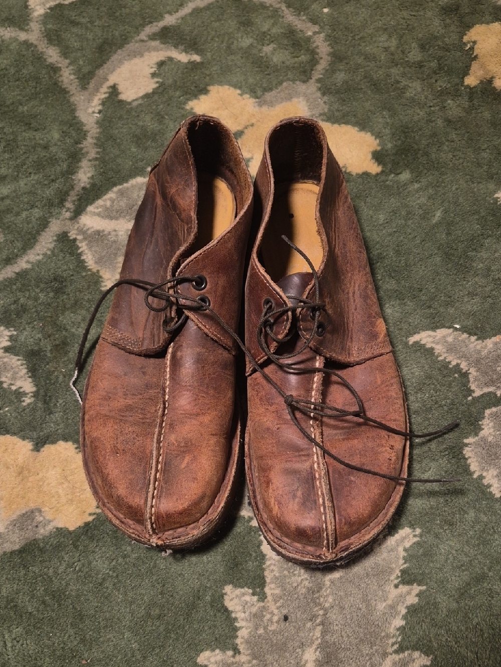 Clarks Brown Leather Chukka Boots - Lace-Up Casual